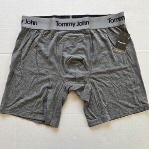 Tommy John Second Skin Boxer Briefs Mens Size L Heather Grey Modal Stretch NWT